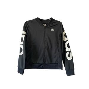 Adidas Black Zip Kids Jacket Size Large